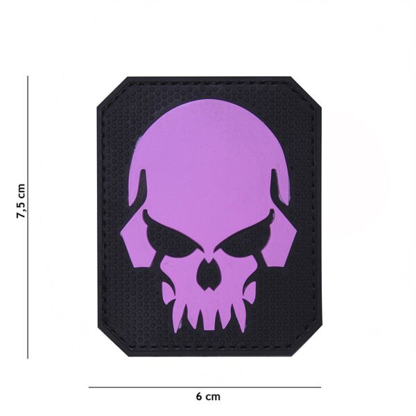 101 Pirate Skull 3D PVC Patch - Pink
