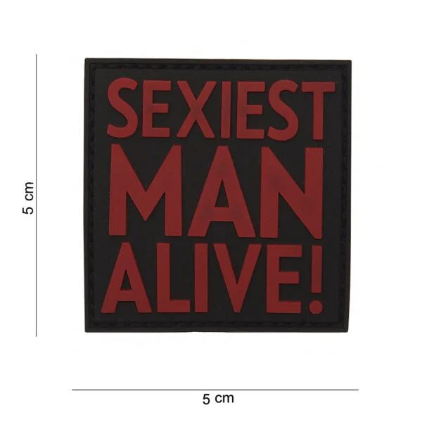 101 Sexiest Man Alive 3D PVC Patch - Red
