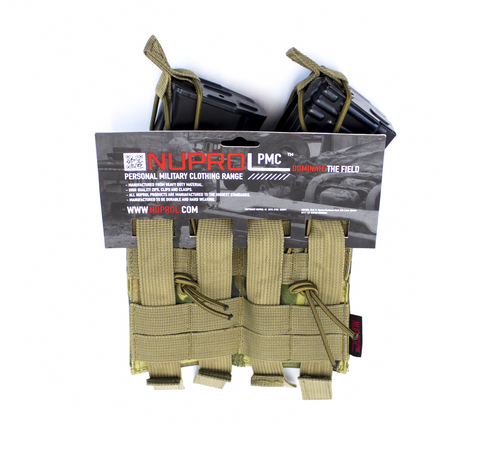 NP PMC AK DOUBLE OPEN MAG POUCH - NP CAMO