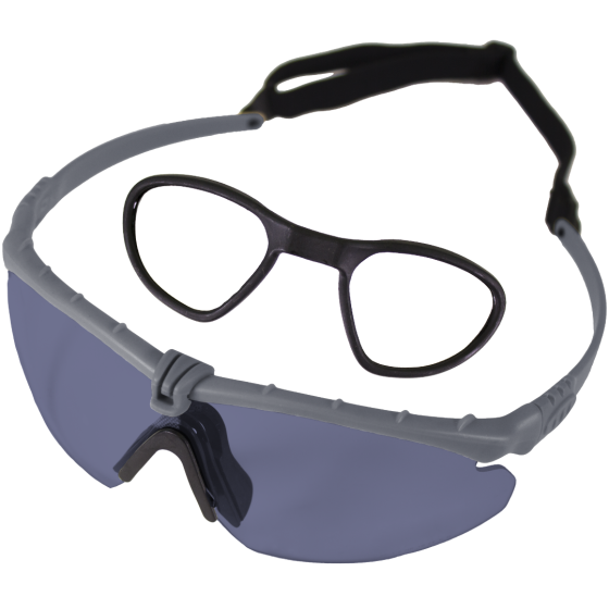 Battle Pro RX (Grey-Smoked) EN166 Protective Eyewear