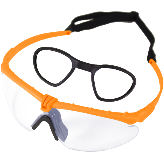 Battle Pro RX (Orange-Clear) EN166 Protective Eyewear