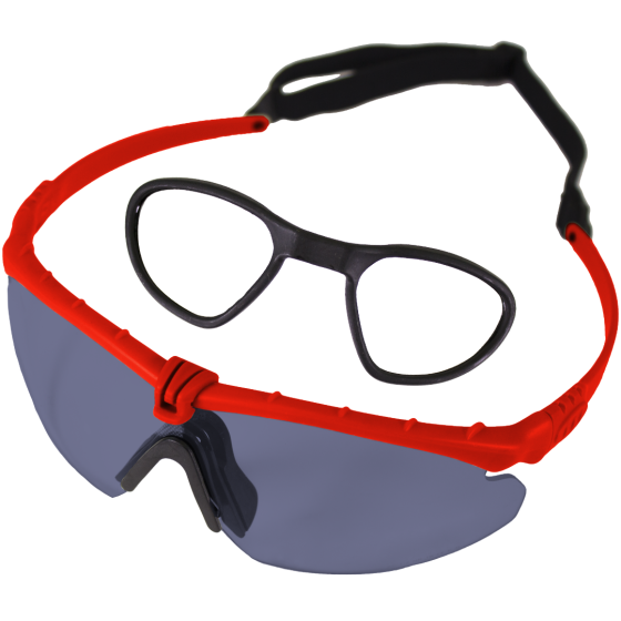 Battle Pro RX (Red-Smoked) EN166 Protective Eyewear