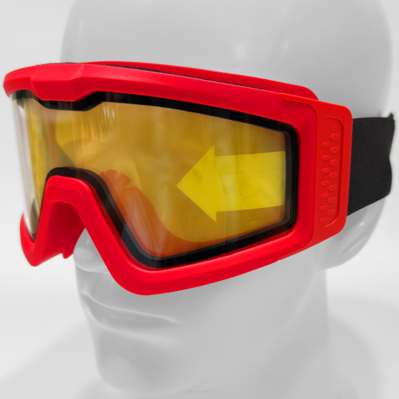 Battle Visor Hi-Vis THERMAL (Red-Clear) EN166 Protective Eyewear