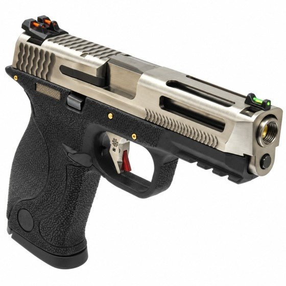 Big Bird E-Force Vented Black (Silver-Silver) GBB Airsoft Pistol