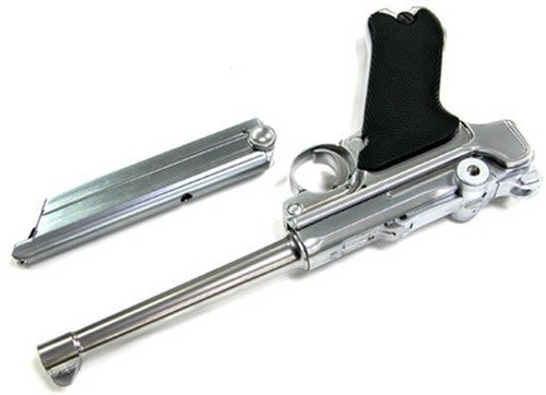 P08 Luger (6"-Silver) GBB Airsoft Pistol