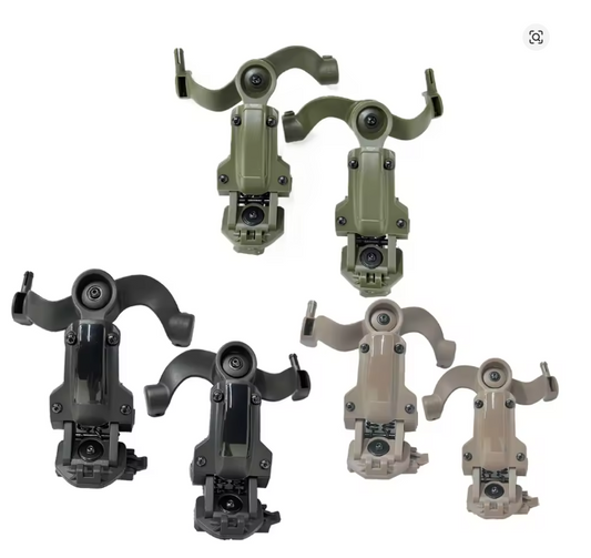 Headset Bracket Kit Multi-angle Rotation Helmet Rail Adapter