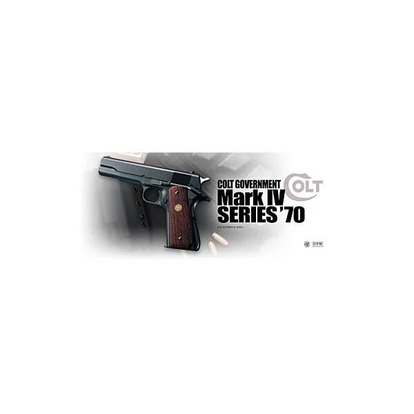 Tokyo Marui Colt Government Mark IV Series '70 GBB Pistol - Black/Wood