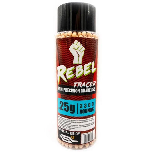 Rebel Precision 6mm Red Tracer BBs 3300ct Bottle - 0.25g