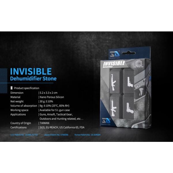 Silent Dry INVISIBLE 5L Dehumidifier Stone 4 Pack