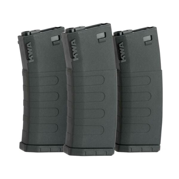 KWA K400 AEG 400 Round High Capacity Magazines - 3 Pack (Black)