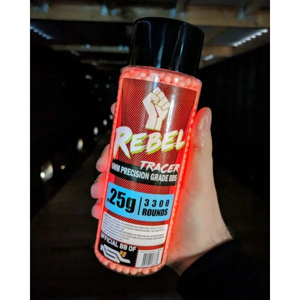 Rebel Precision 6mm Red Tracer BBs 3300ct Bottle - 0.25g