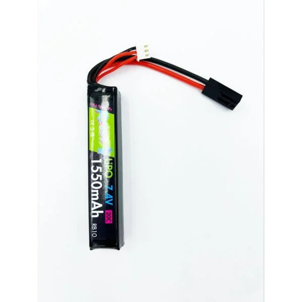 Rebel Battery - 1550mAh Lipo 7.4V 20C Stick - Mini Tamiya