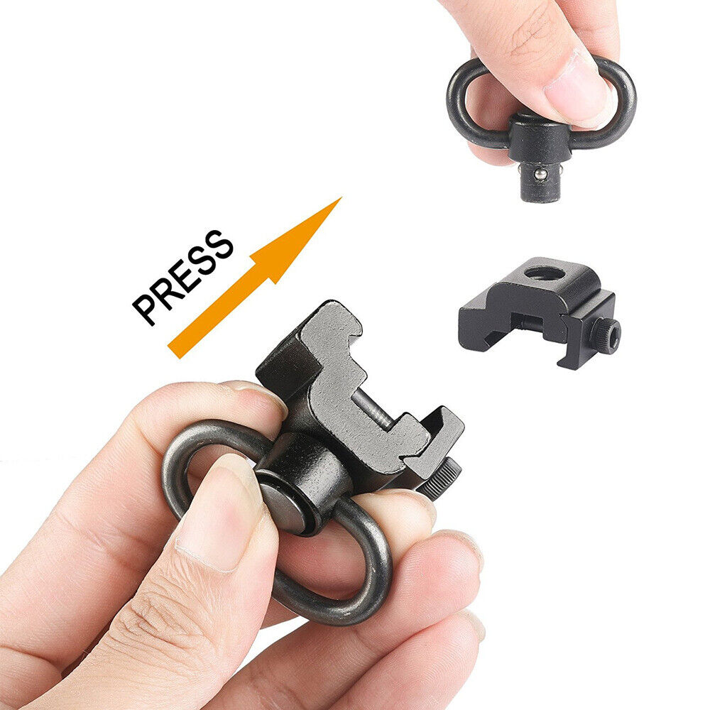 Quick Detach Sling Mount Swivel QD Adapter for 20mm Weaver Rails Rifle Gun Rail