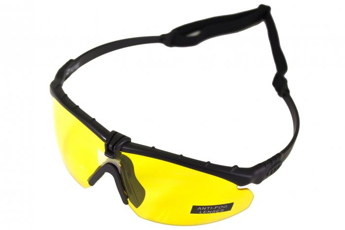 NUPROL BATTLE PRO'S - BLACK FRAME / YELLOW LENSE W/INSERT