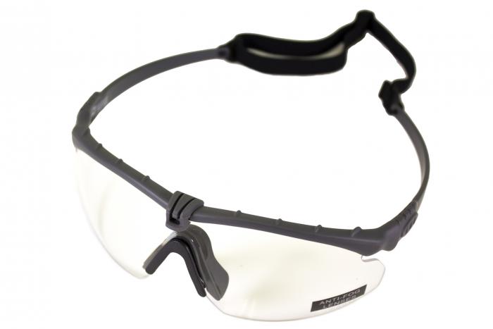 NUPROL BATTLE PRO'S - GREY FRAME / CLEAR LENSE W/INSERT