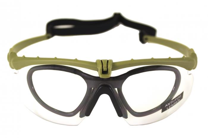 NUPROL BATTLE PRO'S - GREY FRAME / CLEAR LENSE W/INSERT