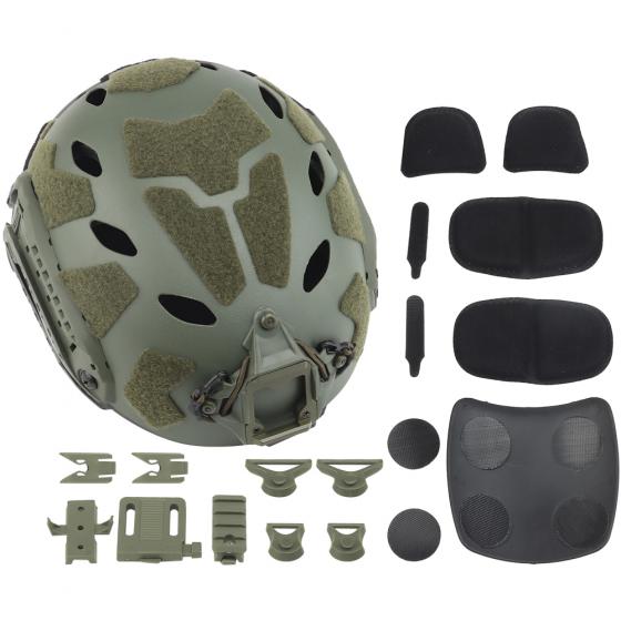 NP FAST RAILED SF AIR HELMET - GREEN