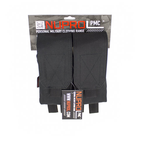 NUPROL PMC M4 DOUBLE FLAP LID MAG POUCH - BLACK