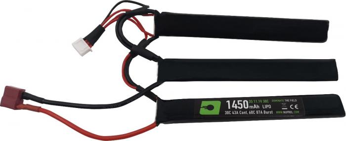 NUPROL 1450MAH 11.1V 30C LIPO NUNCHUCK TYPE - DEANS
