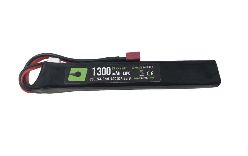 NUPROL POWER 1300MAH LIPO 7.4V 20C STICK - DEANS