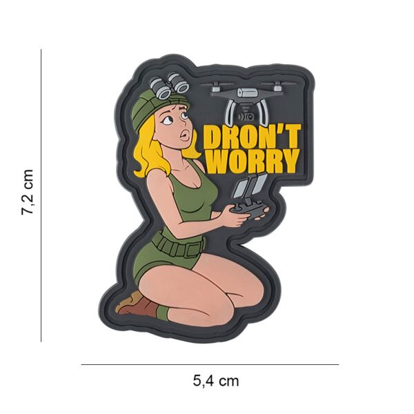 101 Inc Patch 3D PVC Blonde Girl Dron't Worry