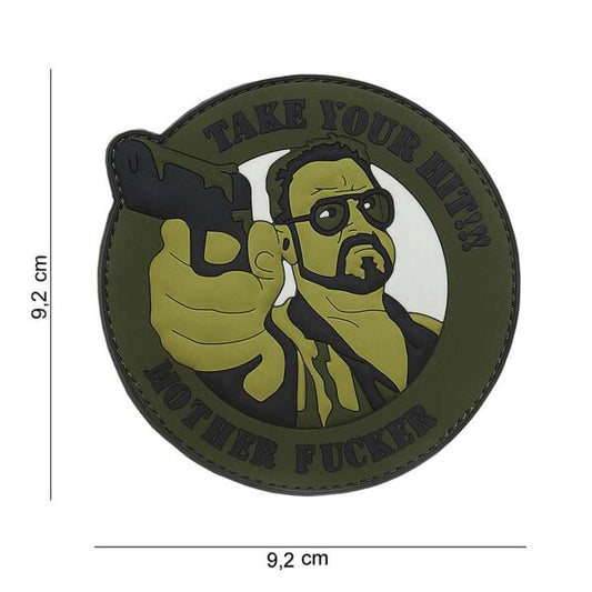 101 Take Your Hit Lebowski 3d PVC Patch - Olive
