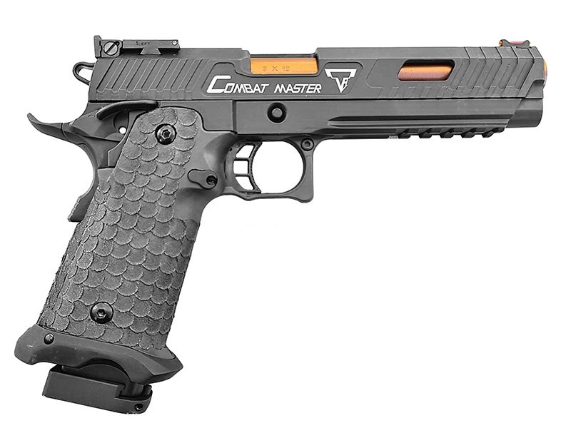 Jag Precision x Taran Tactical International Licensed JW3 Combat Master Gas Blowback Pistol (TTI - Full Metal - Black)