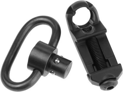 Tactical Push Button Quick Release Detach QD Swivel Loop with Rail Sling Attachment Mount For 20mm Picatinny Rails