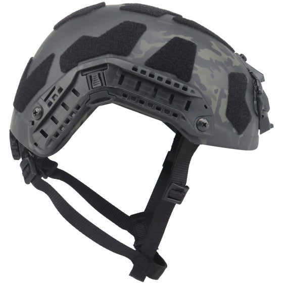 NP FAST RAILED SF HELMET - BLACK CAMO