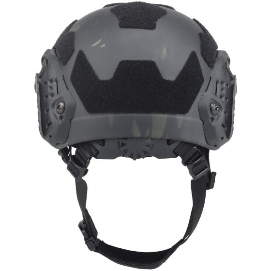 NP FAST RAILED SF HELMET - BLACK CAMO