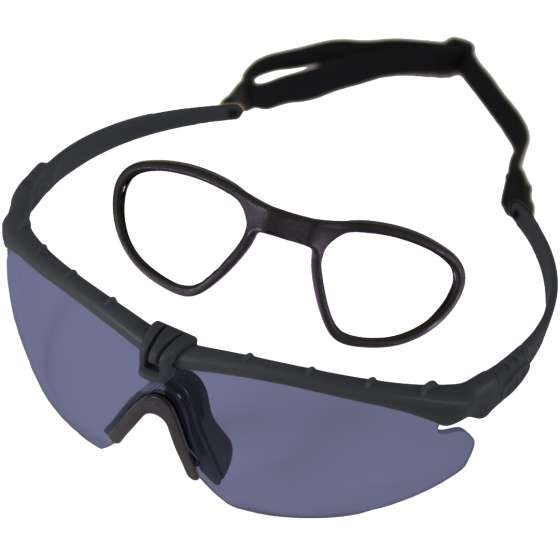 Battle Pro RX (Black-Smoked) EN166 Protective Eyewear