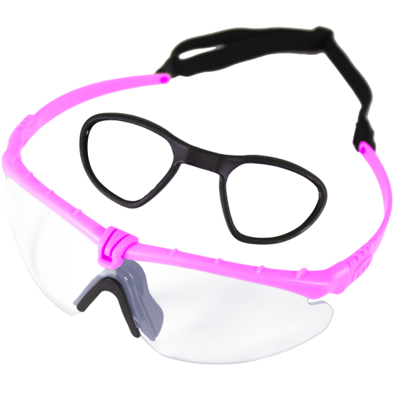 Battle Pro RX (Pink-Clear) EN166 Protective Eyewear