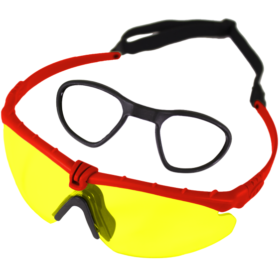 Battle Pro RX (Red-Yellow) EN166 Protective Eyewear