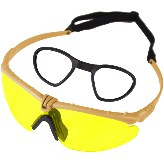 Battle Pro RX (Tan - Yellow) Protective Eyewear