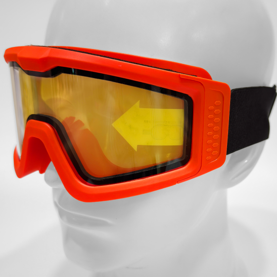 Battle Visor Hi-Vis THERMAL (Orange-Clear) EN166 Protective Eyewear