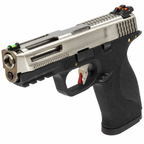 Big Bird E-Force Vented Black (Silver-Silver) GBB Airsoft Pistol