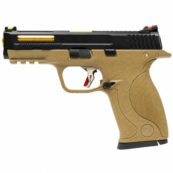 Big Bird E-Force Vented Tan (Black-Gold) GBB Airsoft Pistol