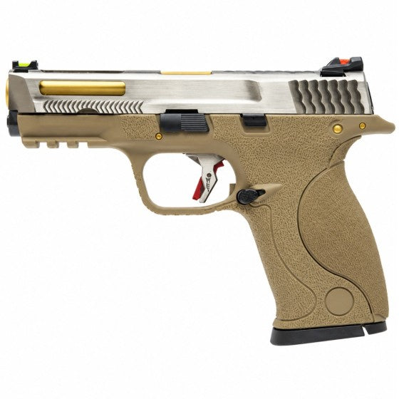 Big Bird E-Force Vented Tan (Silver-Gold) GBB Airsoft Pistol