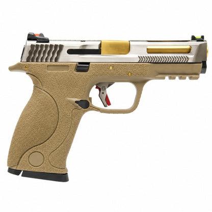 Big Bird E-Force Vented Tan (Silver-Gold) GBB Airsoft Pistol