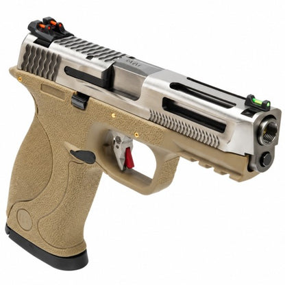 Big Bird E-Force Vented Tan (Silver-Silver) GBB Airsoft Pistol