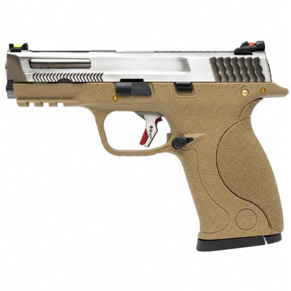 Big Bird E-Force Vented Tan (Silver-Silver) GBB Airsoft Pistol