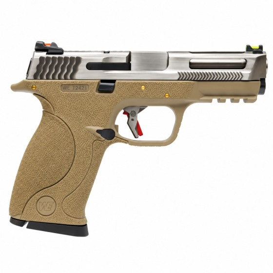 Big Bird E-Force Vented Tan (Silver-Silver) GBB Airsoft Pistol