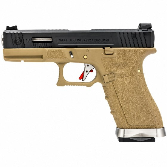 EU7 E-Force Tan (Black-Silver) GBB Airsoft Pistol