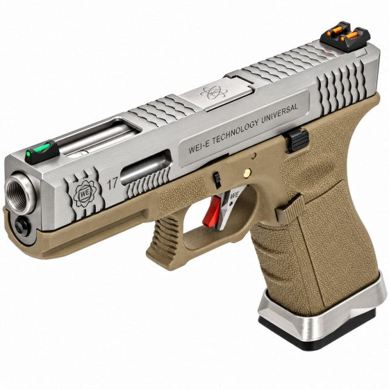 EU7 E-Force Tan (Silver-Silver) GBB Airsoft Pistol