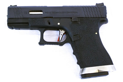 EU9 E-Force Black (Black-Silver Barrel) GBB Airsoft Pistol