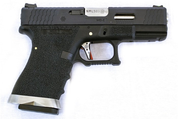 EU9 E-Force Black (Black-Silver Barrel) GBB Airsoft Pistol