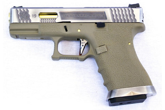 EU9 E-Force Tan (Tan-Gold Barrel) GBB Airsoft Pistol