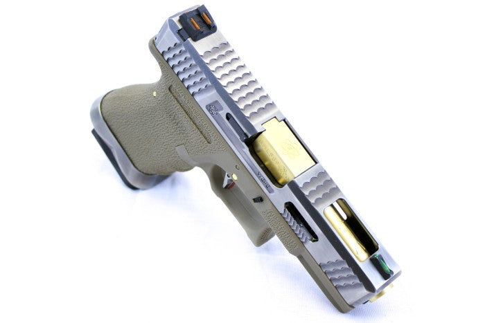 EU9 E-Force Tan (Tan-Gold Barrel) GBB Airsoft Pistol
