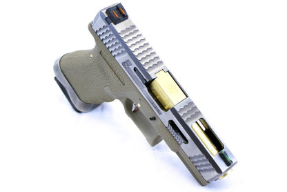 EU9 E-Force Tan (Tan-Gold Barrel) GBB Airsoft Pistol