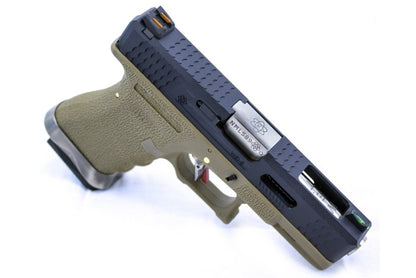 EU9 E-Force Tan (Tan-Silver Barrel) GBB Airsoft Pistol